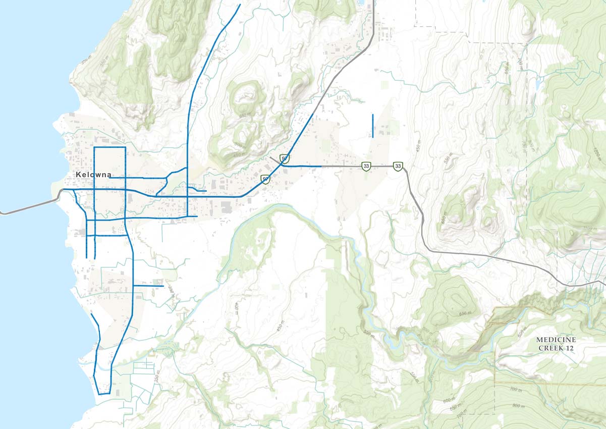 transit supportive corridors in kelowna for development