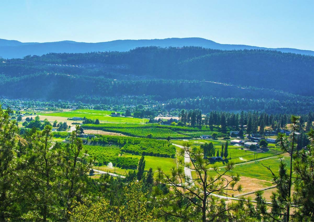 view from univeristy heights new home subdivision in kelowna bc